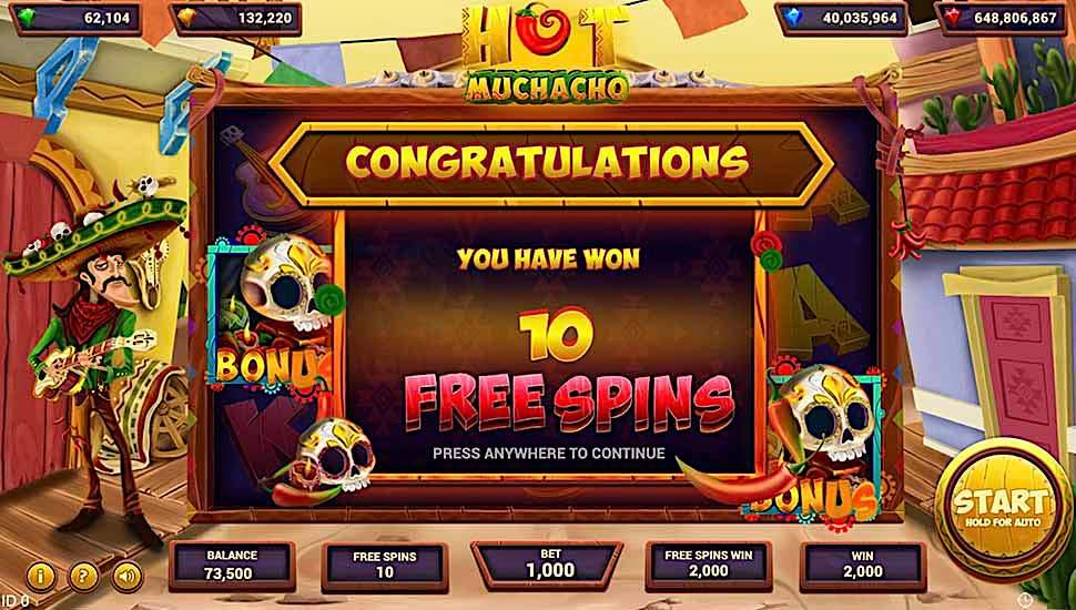 Hot Muchacho slot free spins