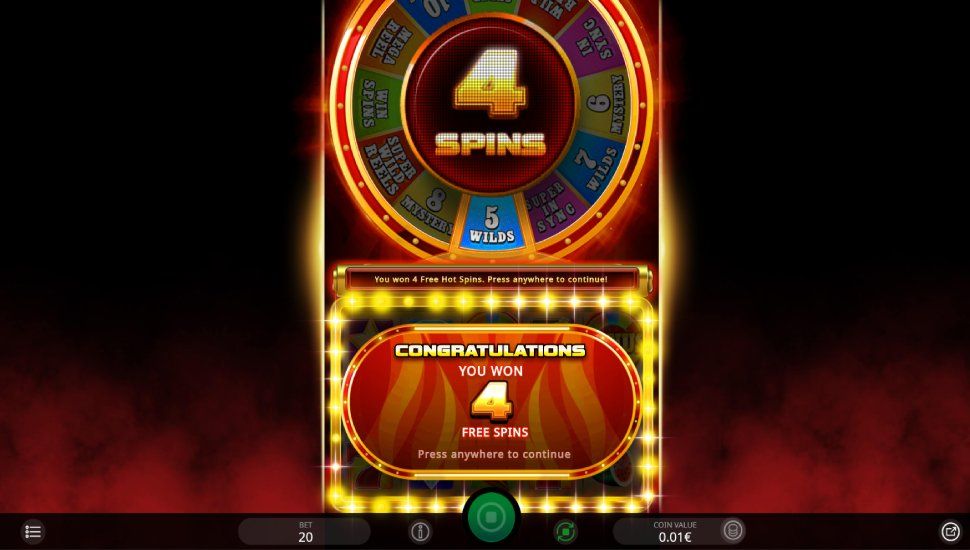Hot Spin slot - feature