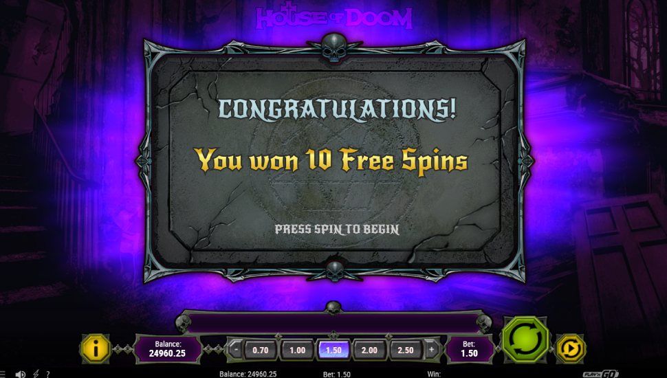 House of doom slot - feature