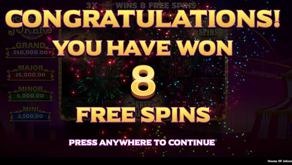House of Jokers slot free spins