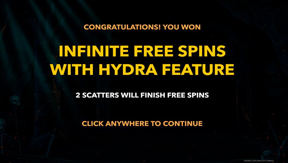 Hydra's Lair slot Infinite Free Spins