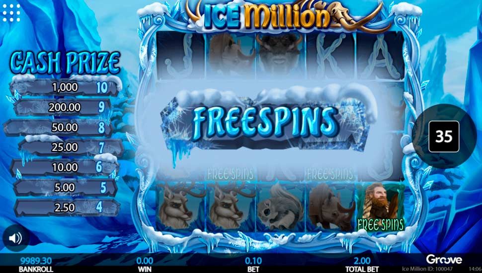 Ice Million slot Free Spins