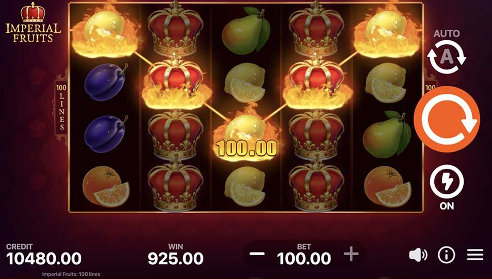 Imperial Fruits 100 Lines slot wild