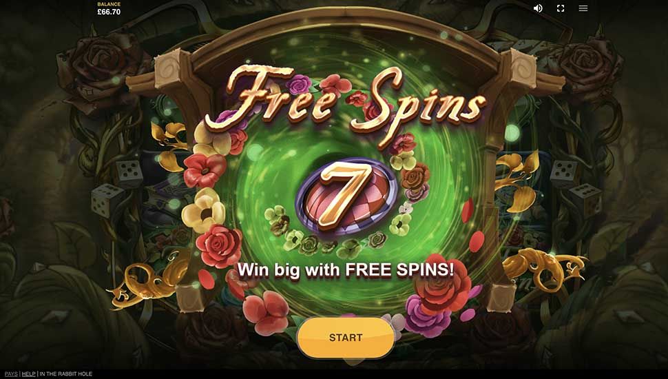 In the Rabbit Hole slot free spins