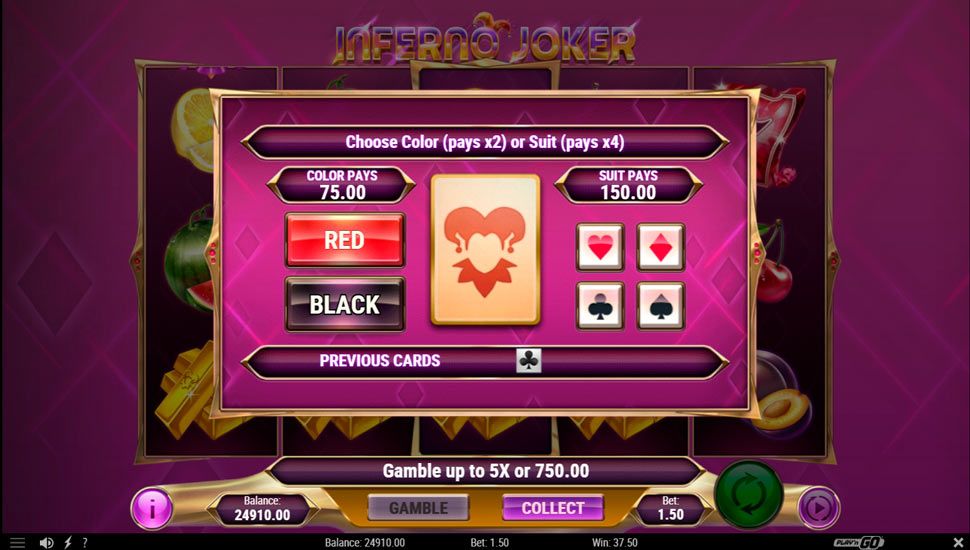 Inferno joker slot Risk Game