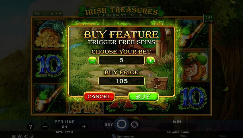 Irish treasures leprechauns fortune slot buy bonus