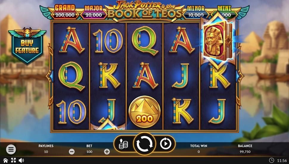 Jack Potter & The Book of Teos Slot gameplay