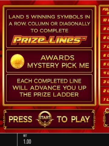 Jackpot King Prize Lines