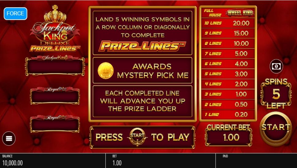 Jackpot King Prize Lines Slot by Blueprint Gaming preview