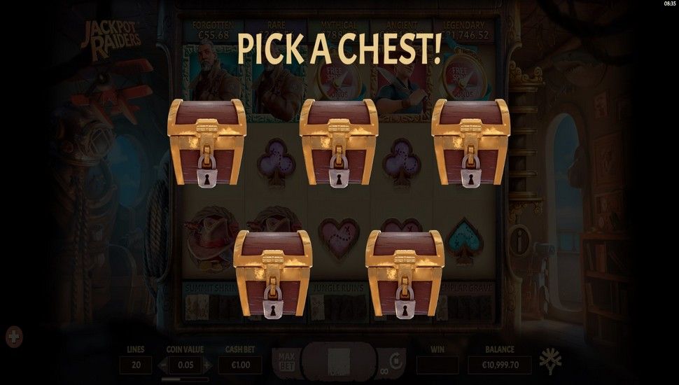 Jackpot Raiders Slot - Pick & Click Chest Game