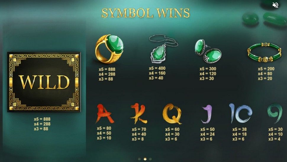 Jade Charms Slot - Paytable