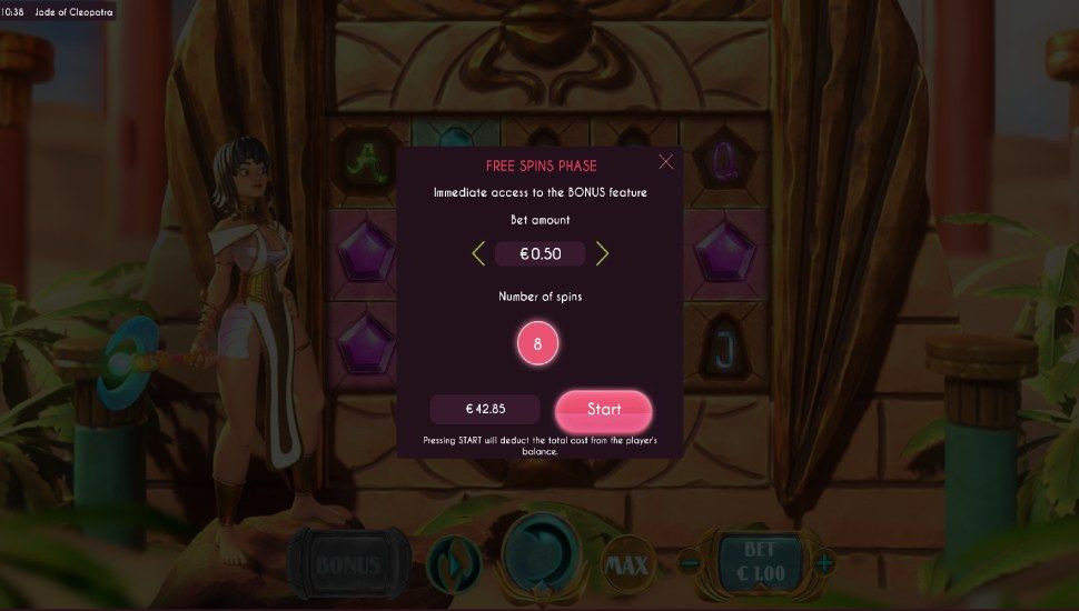 Jade of Cleopatra slot - feature