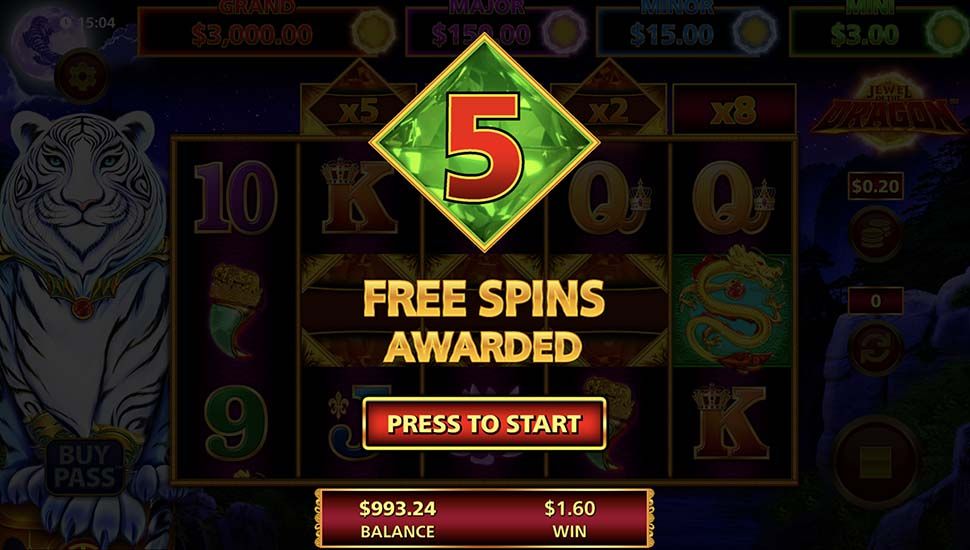 Jewel of the Dragon Valley of the Tiger slot free spins