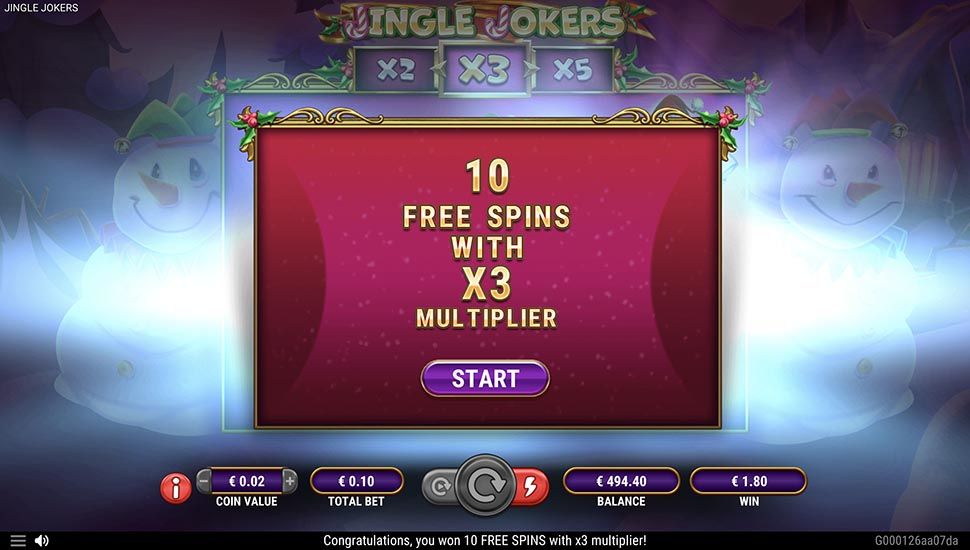 Jingle Jokers slot free spins