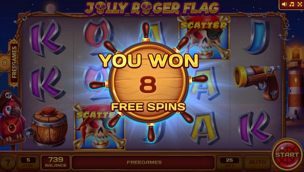 Jolly Roger Flag slot Free spins
