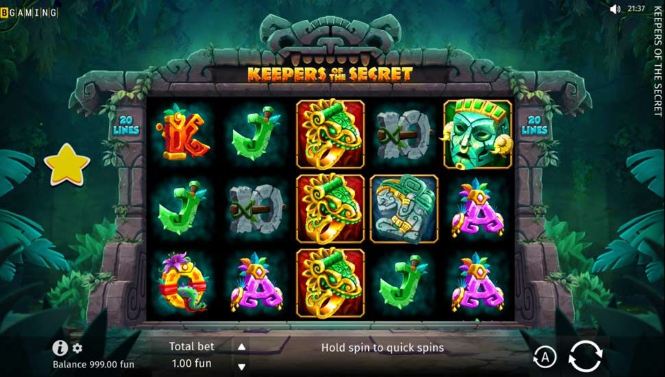 Keepers of the Secret slot gameplay