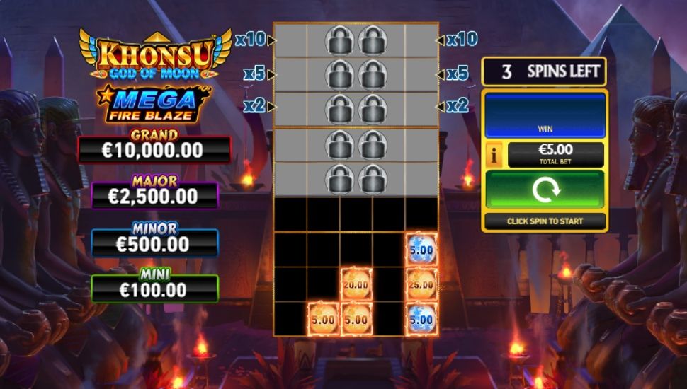 Khonsu: God of Moon Mega Fire Blaze Jackpots - Bonus Features