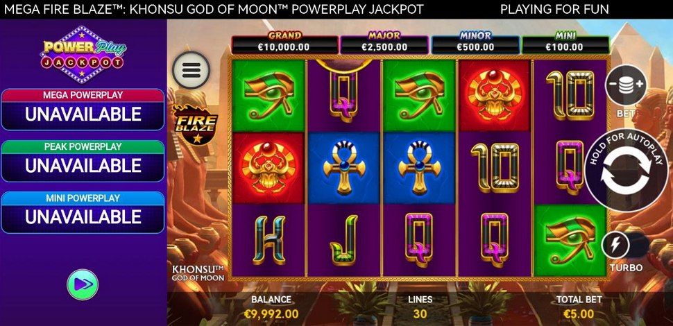 Khonsu God of Moon Mega Fire Blaze Slot Mobile