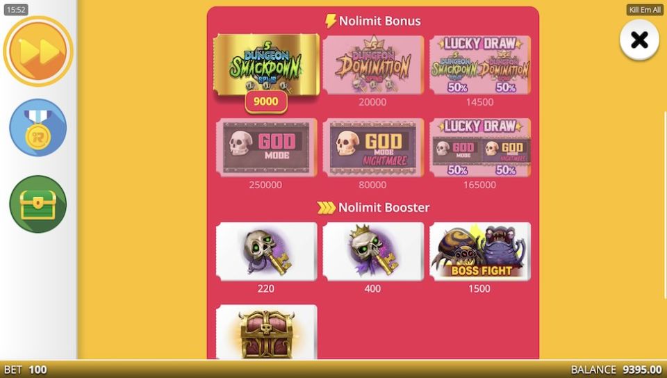 Kill Em All slot Bonus Buy Boosters