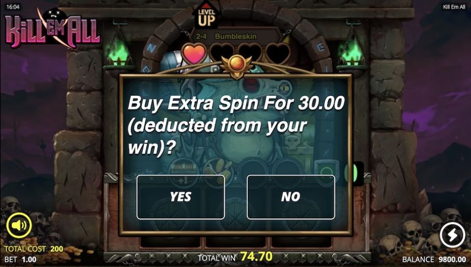 Kill Em All slot Extra Spin