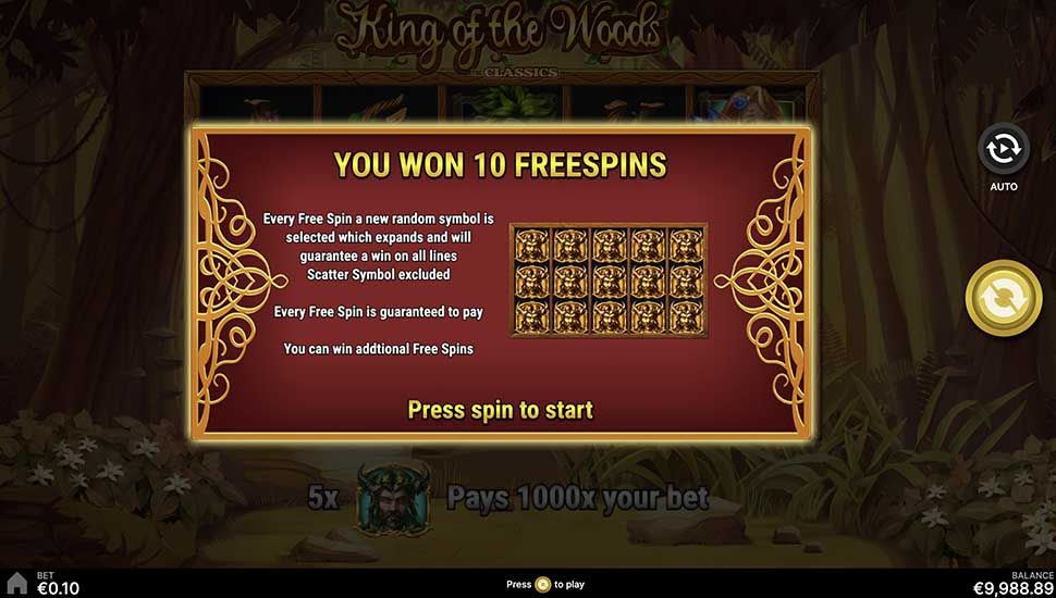 King of the Woods slot free spins
