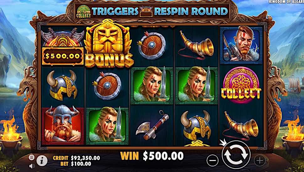 Kingdom of Asgard slot Money Collect Feature