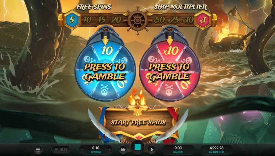 Kraken's Cove Slot Gamble Feature