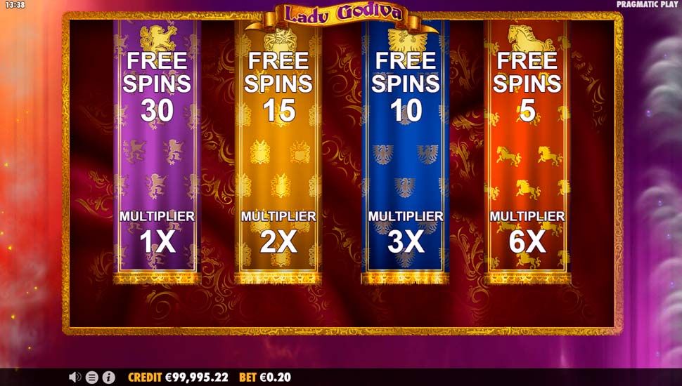 Lady godiva slot free spins