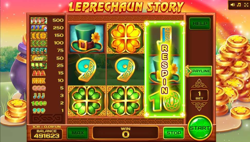 Leprechaun Story Respin slot - feature