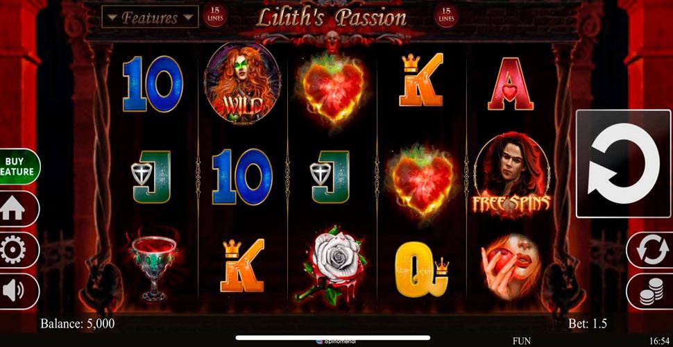 Lilith's Passion 15 lines slot mobile