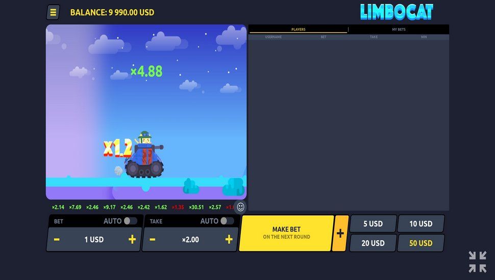 Limbo Cat Crash Game mobile