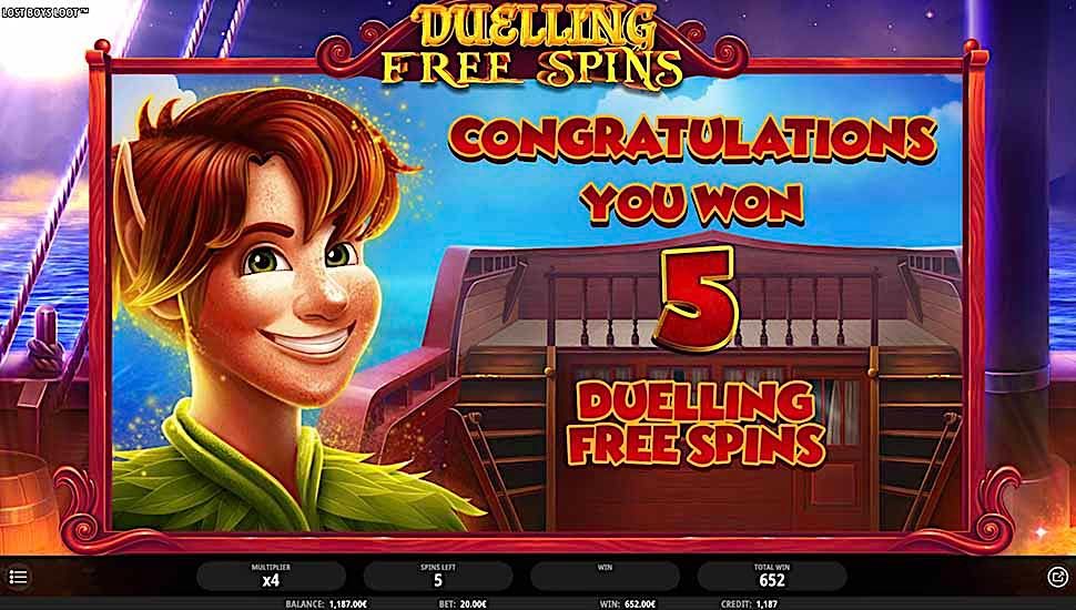 Lost Boys Loot slot Duelling Free Spins