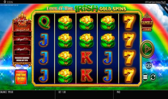 Luck O' The Irish Gold Spins Jackpot King