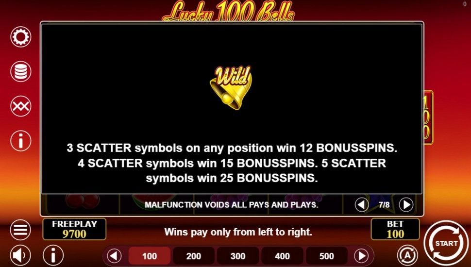 Lucky 100 Bells Slot - Free Spins
