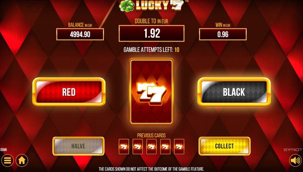 Lucky 77 slot - feature