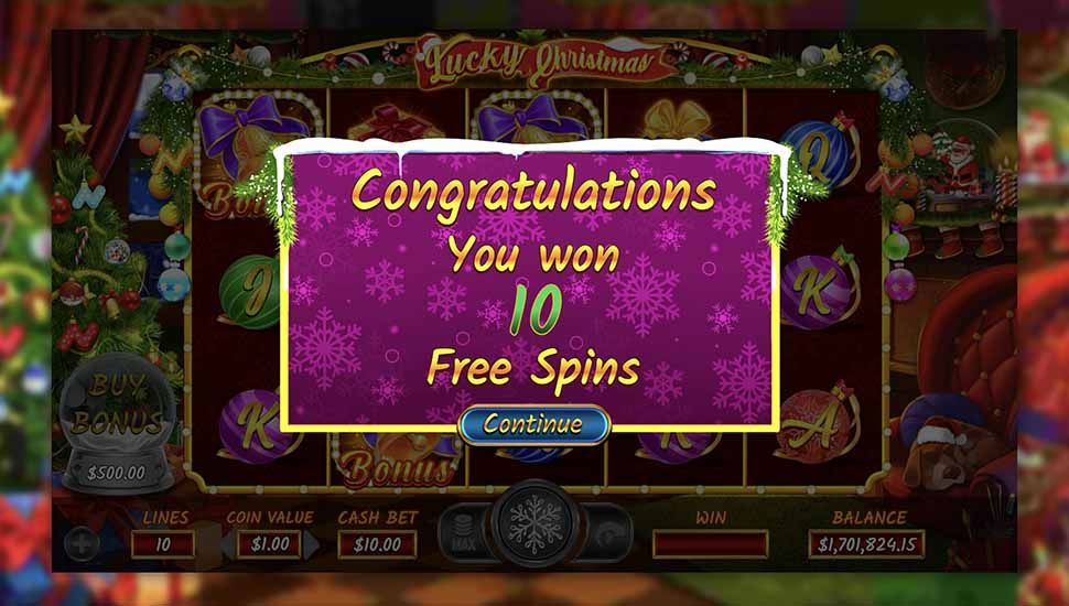 Lucky Christmas slot free spins