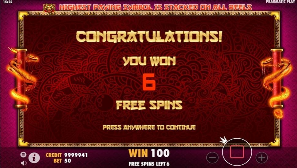 Lucky Dragons slot by Pragmatic Play free spins