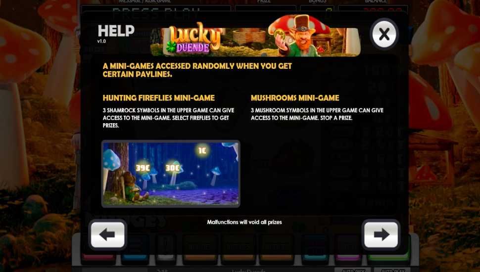 Lucky Duende slot - payouts