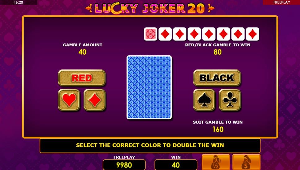 Lucky joker 20 slot - Gamble Feature