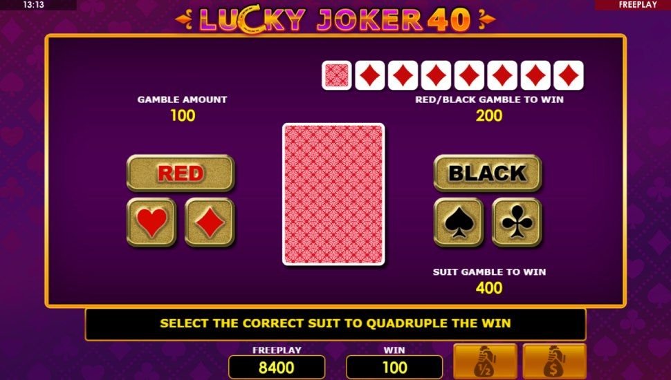Lucky Joker 40 slot - feature