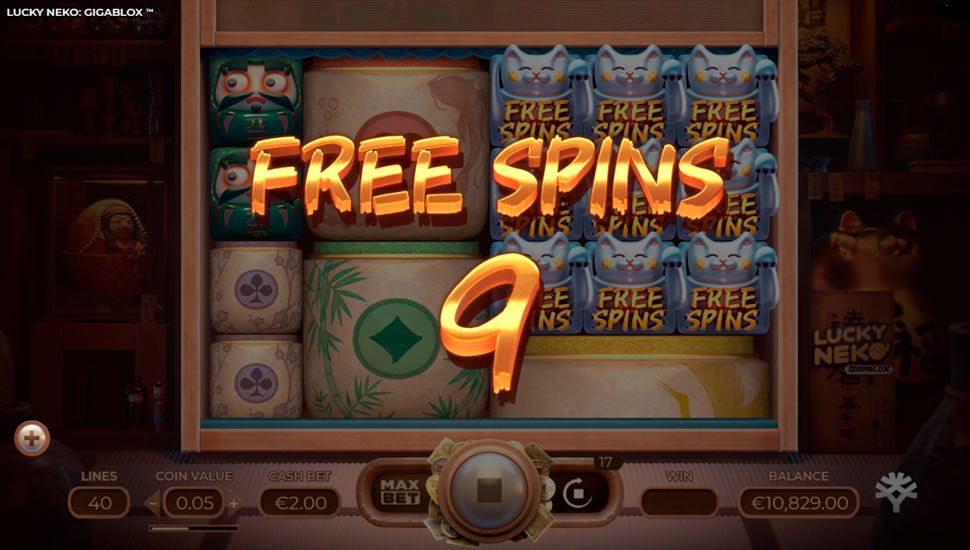 Lucky neko gigablox slot Free Spins