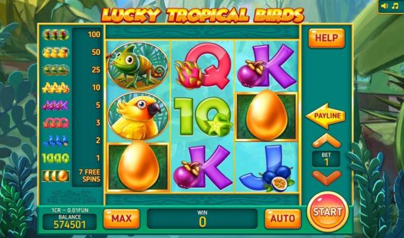 Lucky Tropical Birds 3x3