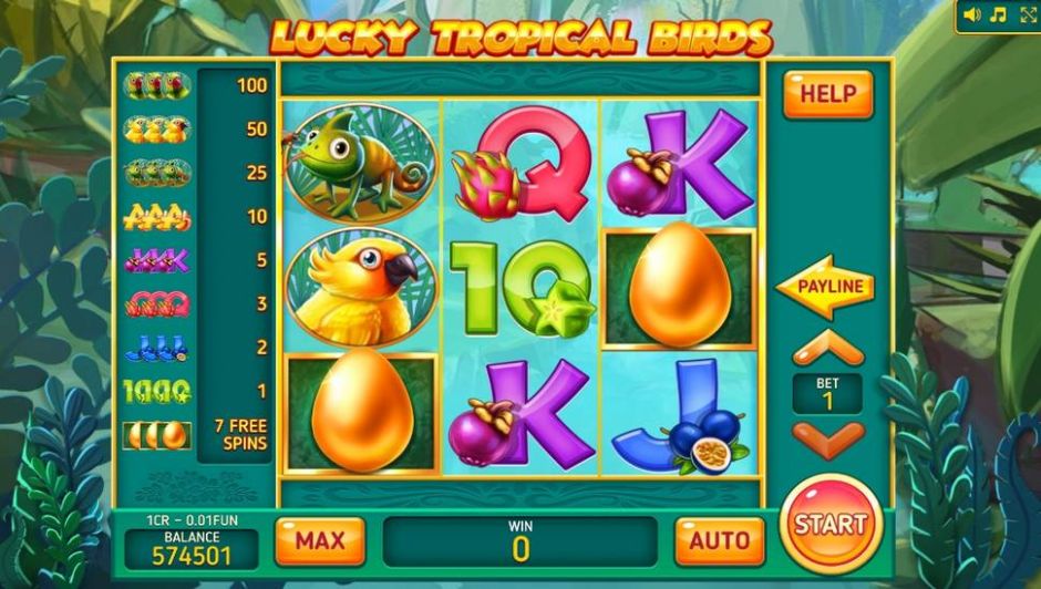 Lucky Tropical Birds 3x3