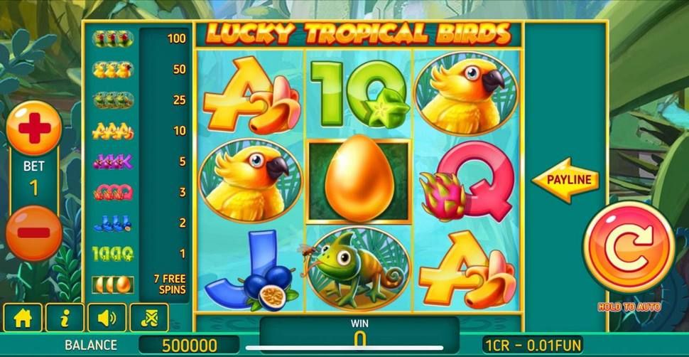 Lucky tropical birds 3x3 slot mobile