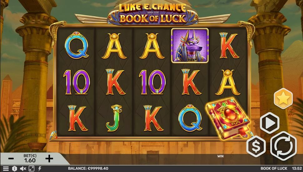 Luke E. Chance and the Book of Luck slot gameplay