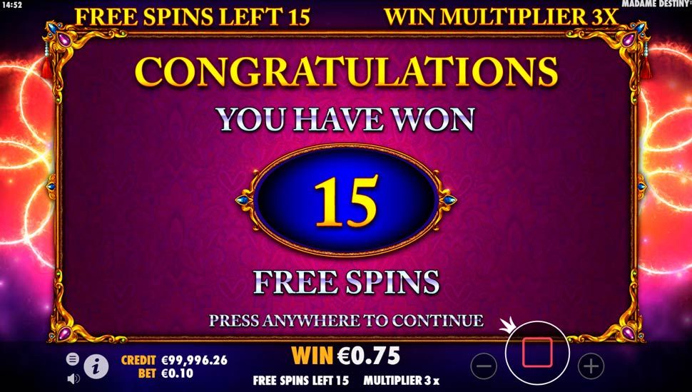 Madame destiny slot Free Spins