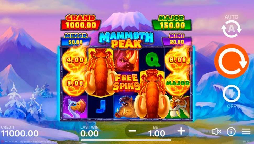 Mammoth Peak Hold and Win slot mobile