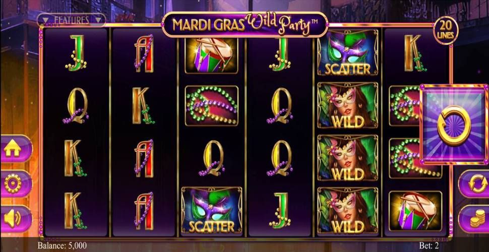 Mardi Gras Wild Party slot mobile
