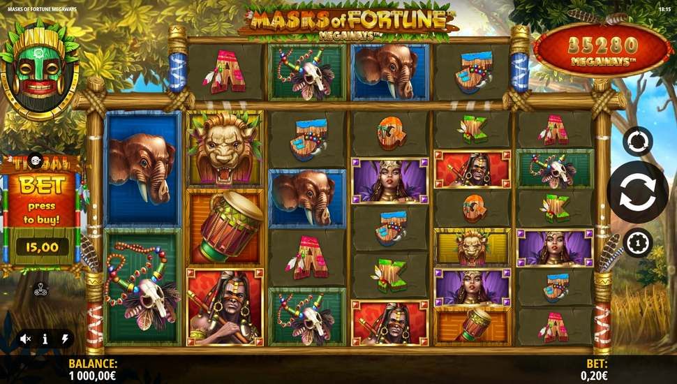 Masks of Fortune Megaways slot Gameplay