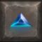 Blue triangle symbol